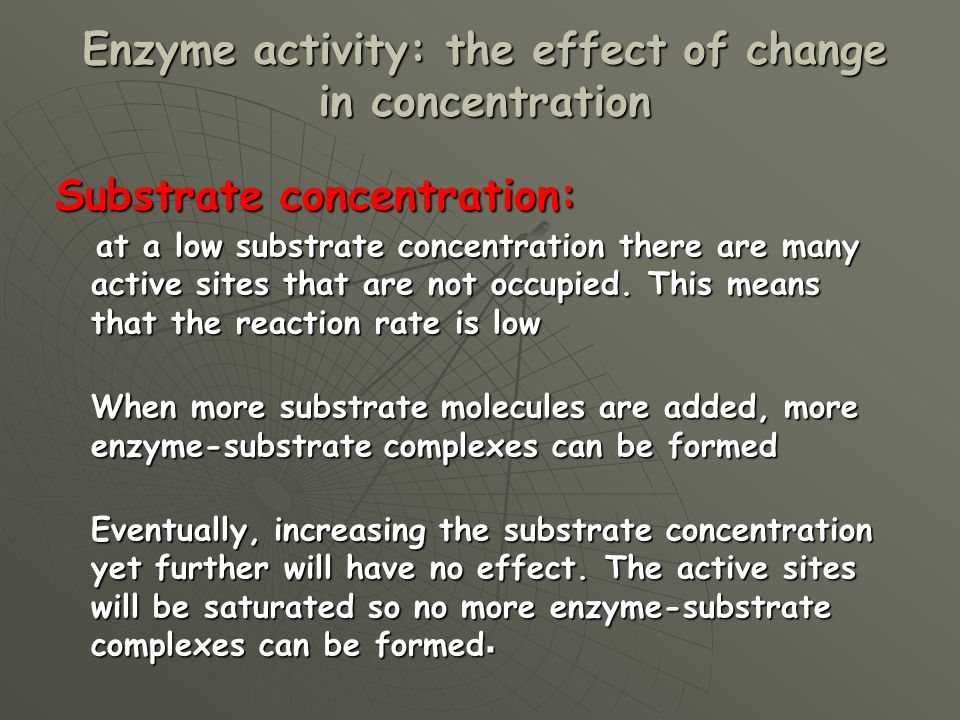 Effect of Changes in Substrate Concentration on the Reaction Rate